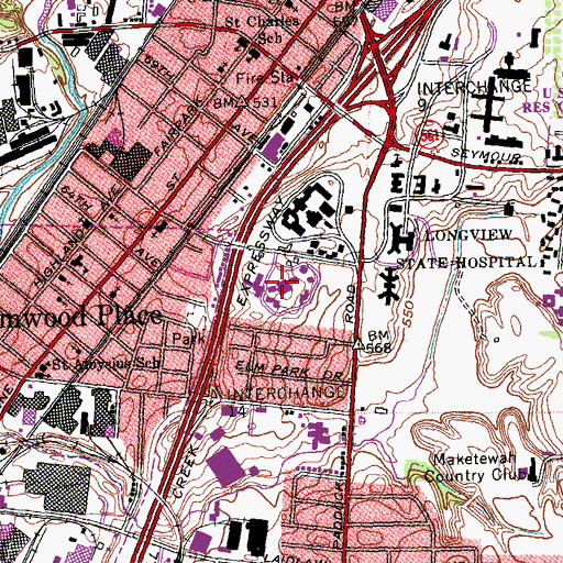 Topographic Map of Millcreek Psychiatric Center for Children, OH