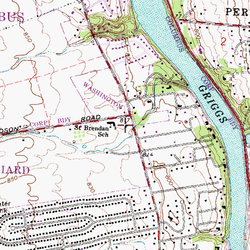 Topographic Map of Saint Brendan Catholic Church, OH