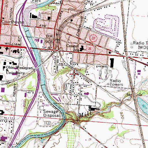 Topographic Map of Christian Life Church, OH