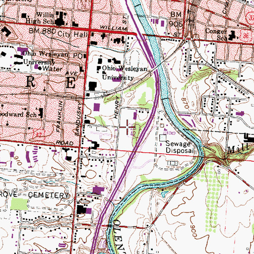 Topographic Map of Littick Field, OH