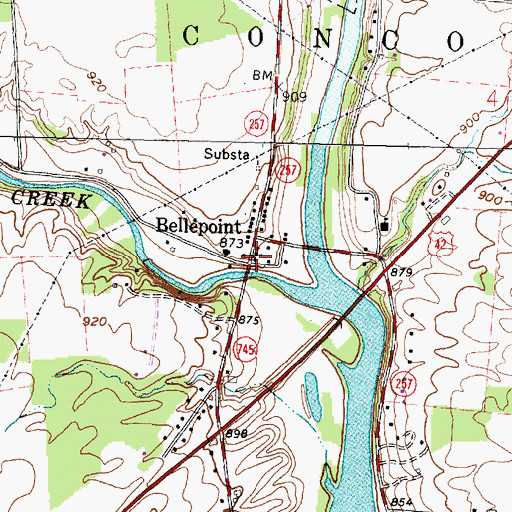 Topographic Map of Bellpoint United Methodist Church, OH