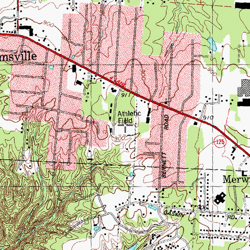 Topographic Map of Withamsville-Tobasco Park, OH