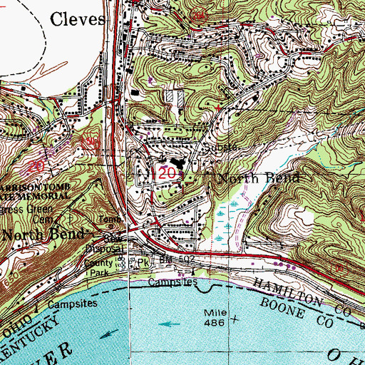 Topographic Map of Saint Joseph Catholic Church, OH