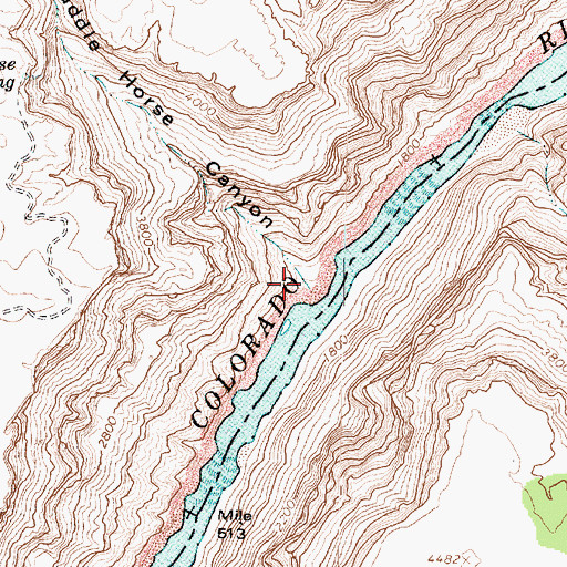 Topographic Map of Saddle Horse Canyon, AZ