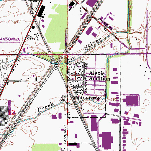Topographic Map of Alexis Addition, OH
