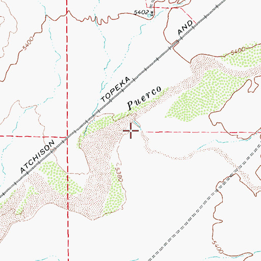 Topographic Map of Saddle Horse Draw, AZ