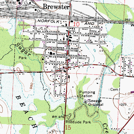 Topographic Map of Brewster, OH