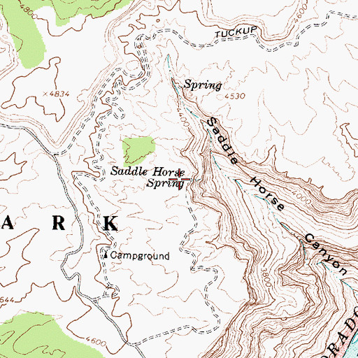 Topographic Map of Saddle Horse Spring, AZ