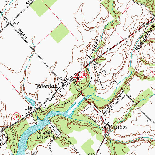 Topographic Map of Edenton, OH