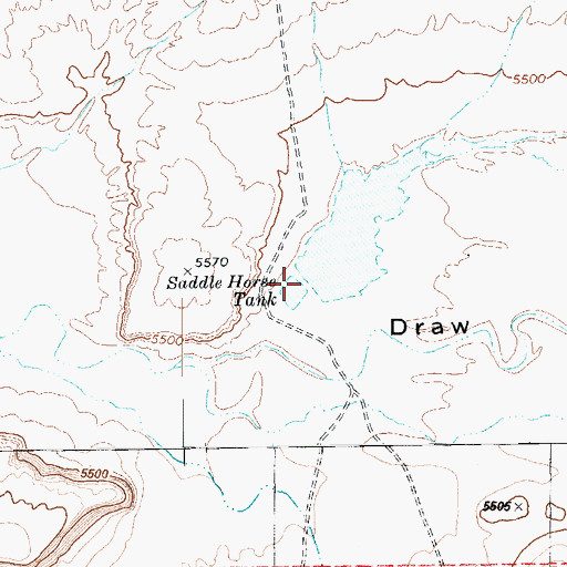 Topographic Map of Saddle Horse Tank, AZ