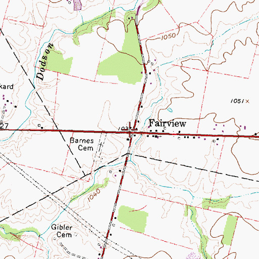 Topographic Map of Fairview, OH