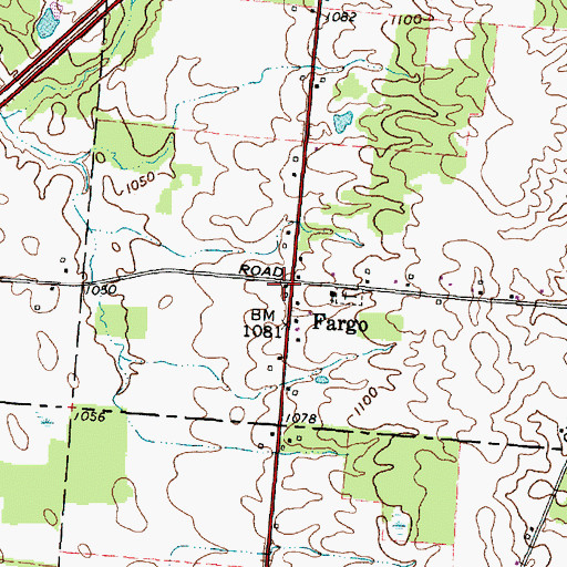 Topographic Map of Fargo, OH
