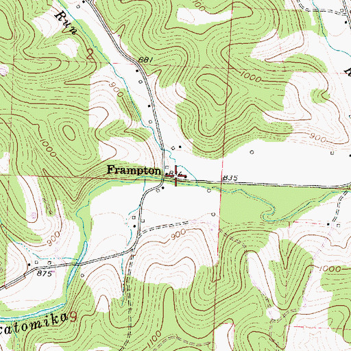 Topographic Map of Frampton, OH