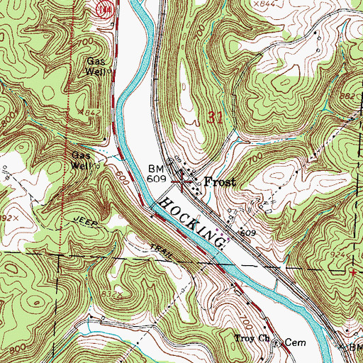 Topographic Map of Frost, OH