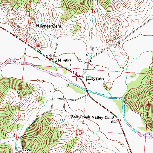Topographic Map of Haynes, OH