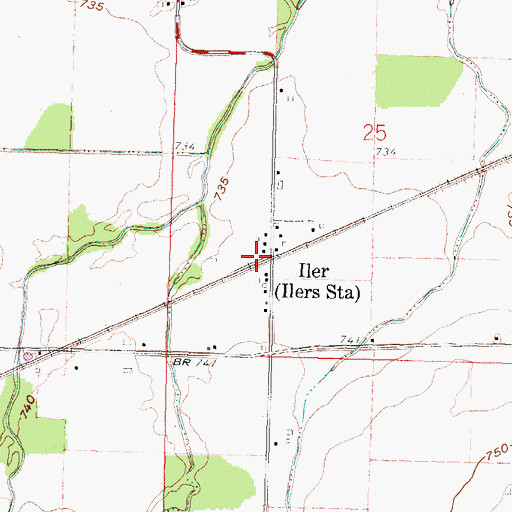 Topographic Map of Iler, OH
