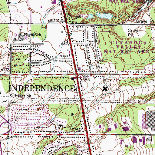Topographic Map of Independence, OH