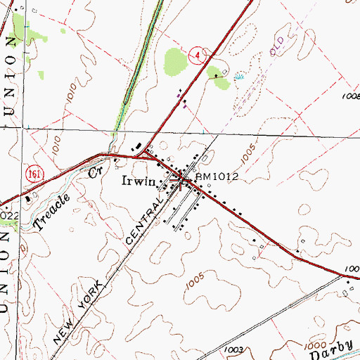 Topographic Map of Irwin, OH