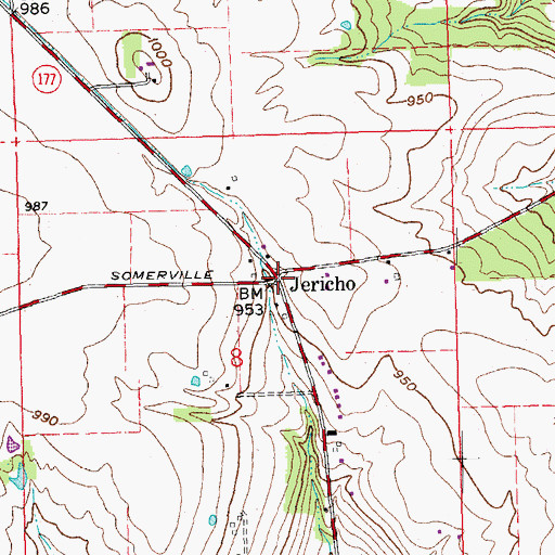 Topographic Map of Jericho, OH