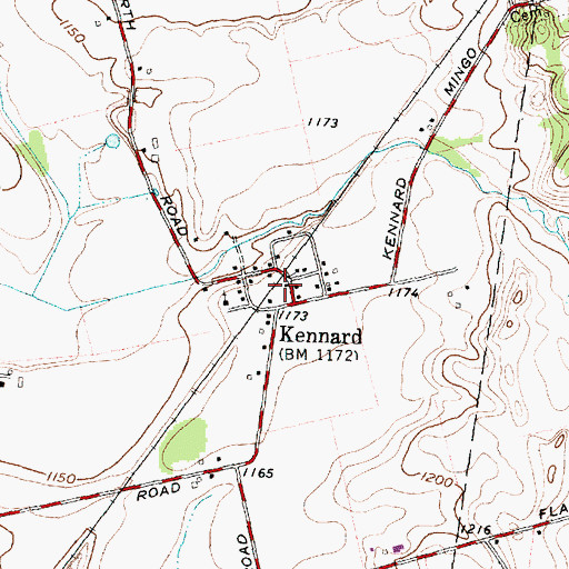 Topographic Map of Kennard, OH