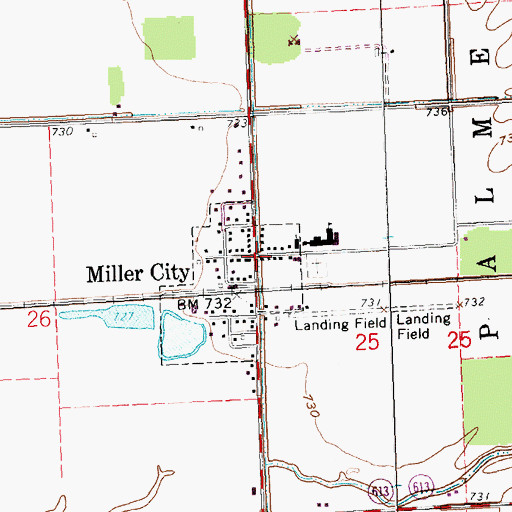 Topographic Map of Miller City, OH