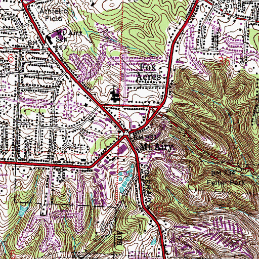 Topographic Map of Mount Airy, OH