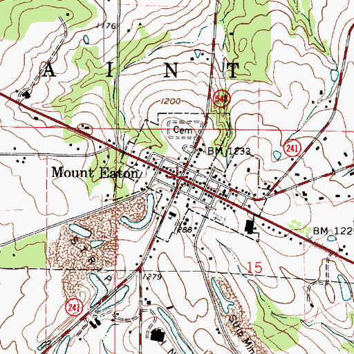 Topographic Map of Mount Eaton, OH