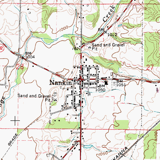 Topographic Map of Nankin, OH