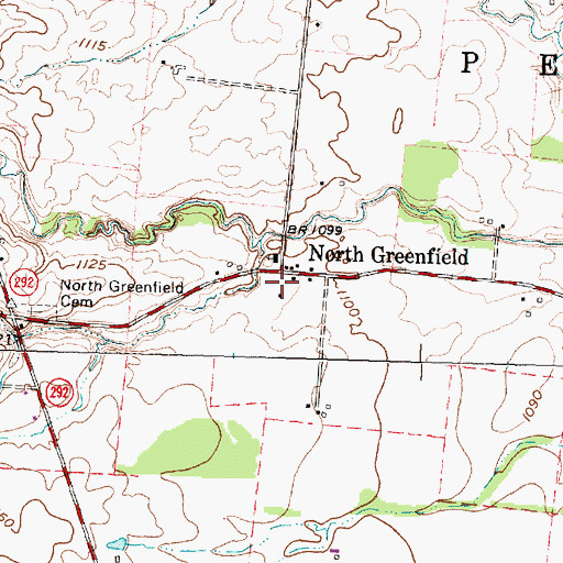 Topographic Map of North Greenfield, OH