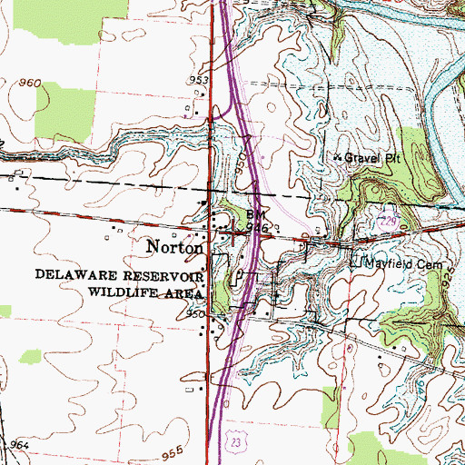 Topographic Map of Norton, OH
