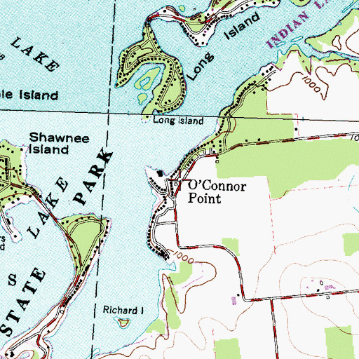 Topographic Map of O'Connor Point, OH