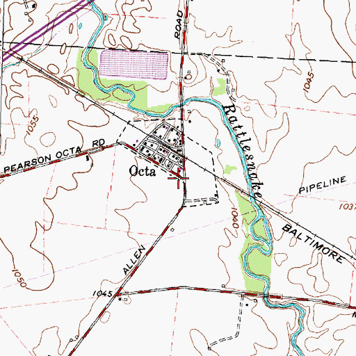 Topographic Map of Octa, OH