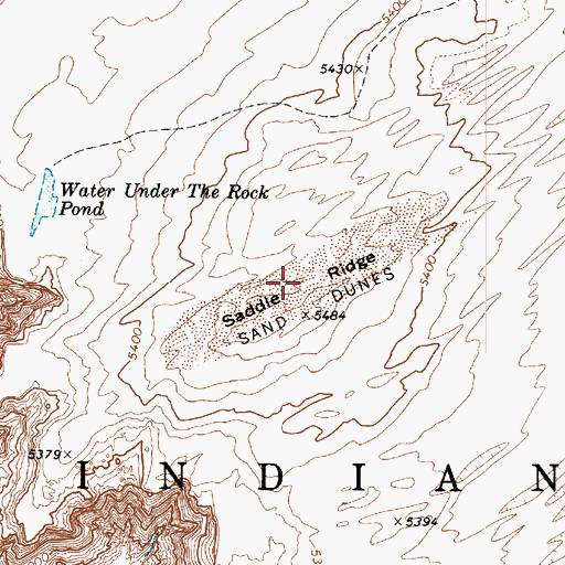 Topographic Map of Saddle Ridge, AZ