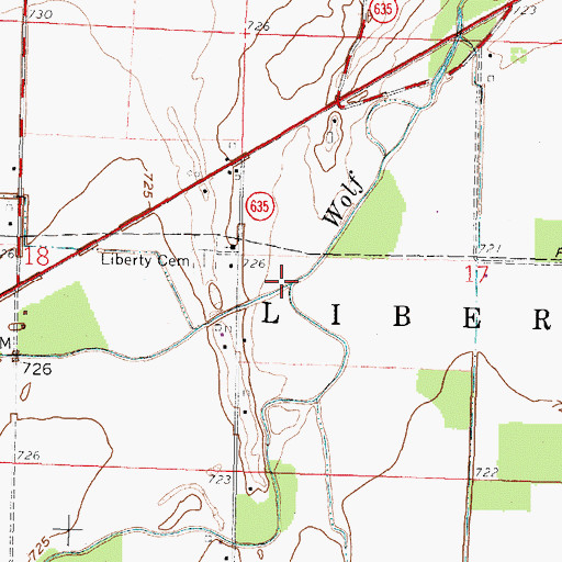Topographic Map of Plum Run, OH