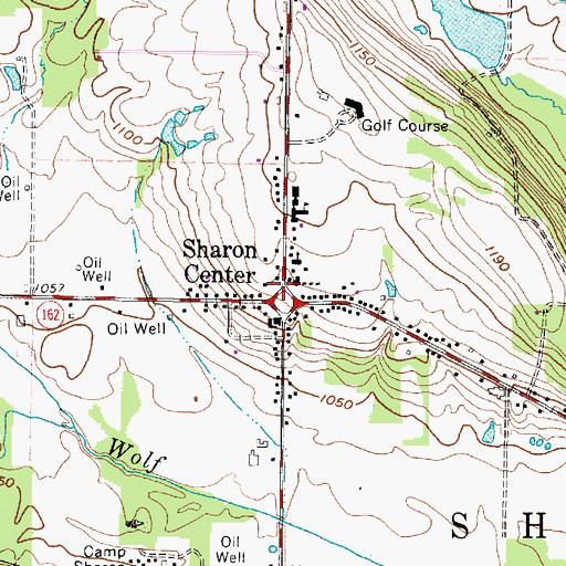 Topographic Map of Sharon Center, OH