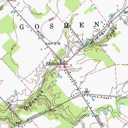 Topographic Map of Shiloh, OH