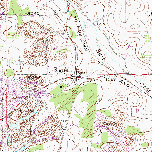 Topographic Map of Signal, OH