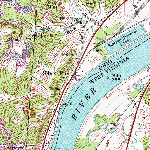 Topographic Map of Silver Run, OH