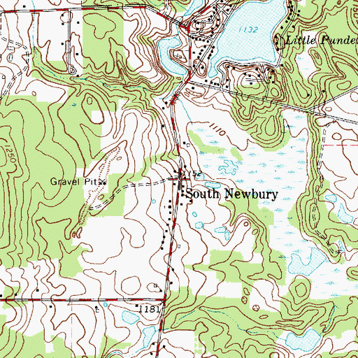 Topographic Map of South Newbury, OH