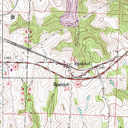 Topographic Map of Speidel, OH
