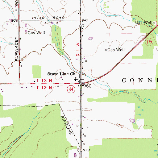 Topographic Map of State Line United Methodist Church, OH