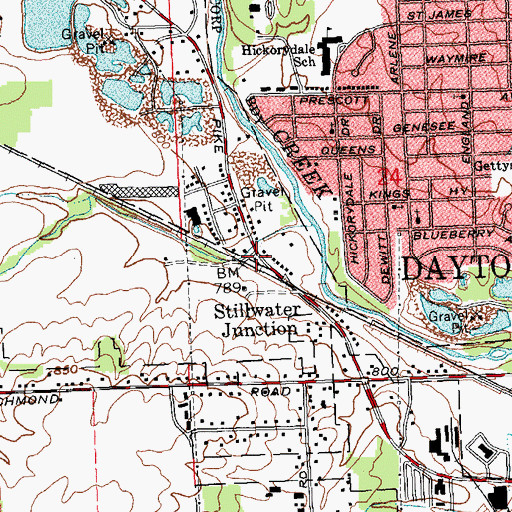 Topographic Map of Stillwater Junction, OH
