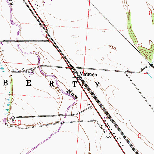 Topographic Map of Vauces, OH