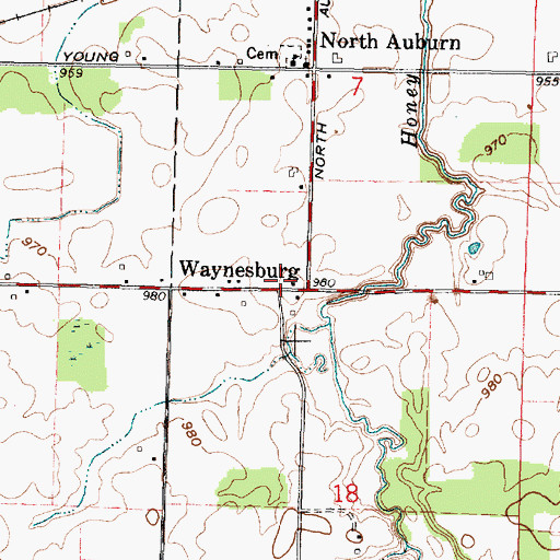 Topographic Map of Waynesburg, OH