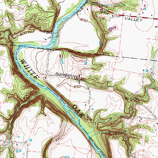Topographic Map of Sunshine (historical), OH