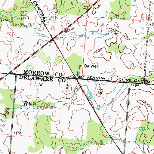 Topographic Map of Peerless (historical), OH