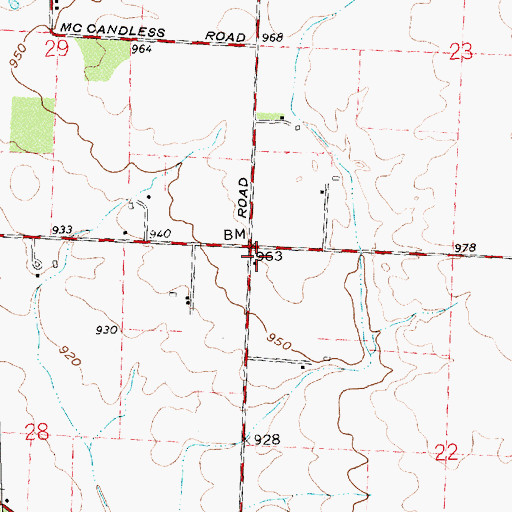 Topographic Map of Fairview School (historical), OH