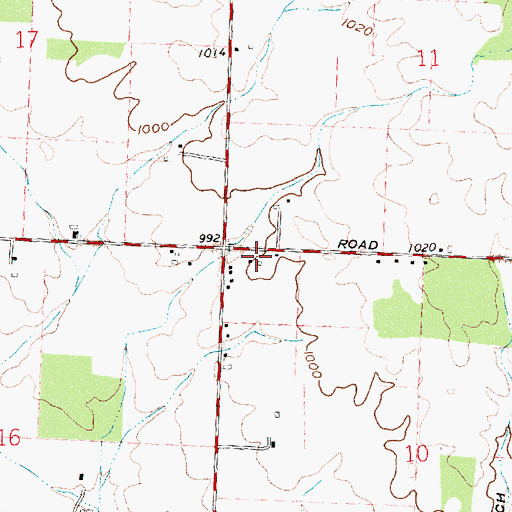 Topographic Map of Pleasant Hill School (historical), OH