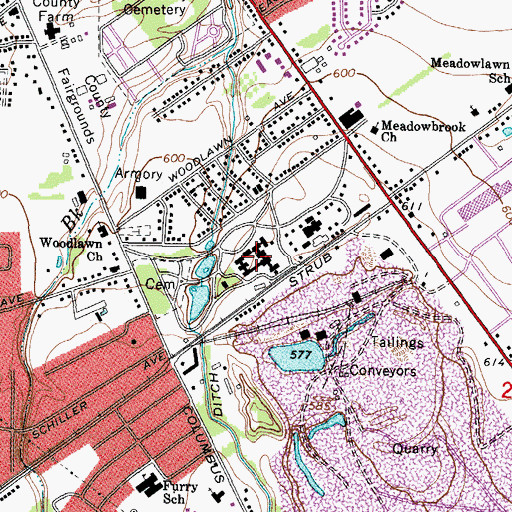Topographic Map of State Soldiers Home, OH