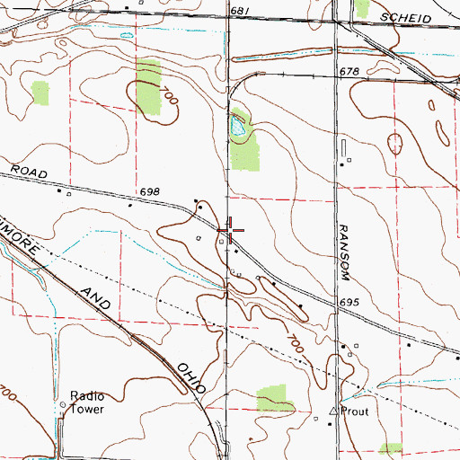 Topographic Map of Prout (historical), OH